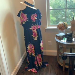 Betsy Johnson wide leg off the shoulder pantsuit